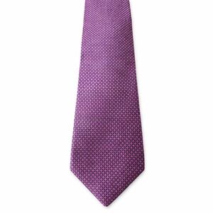 Daniel Cremieux Signature Collection Purple Pink Micro Check 100% Silk Tie